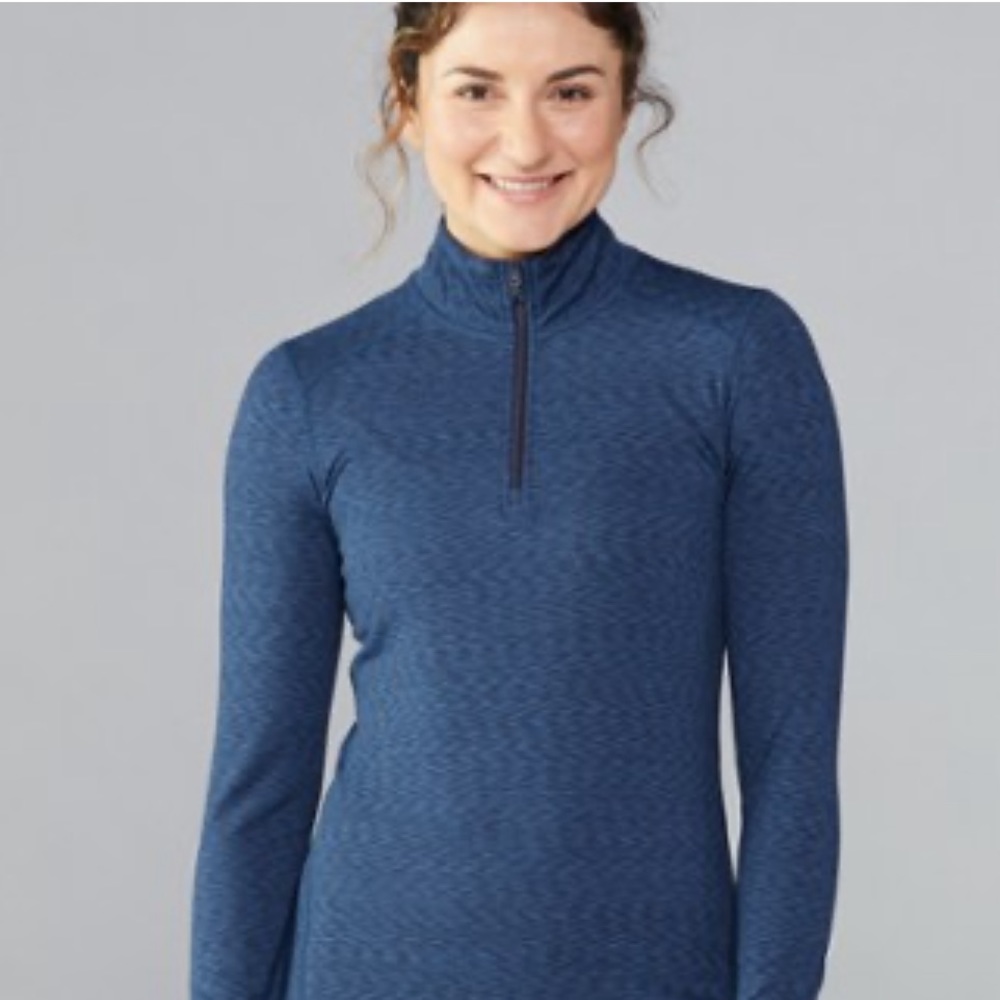 REI midweight base layer half-zip top